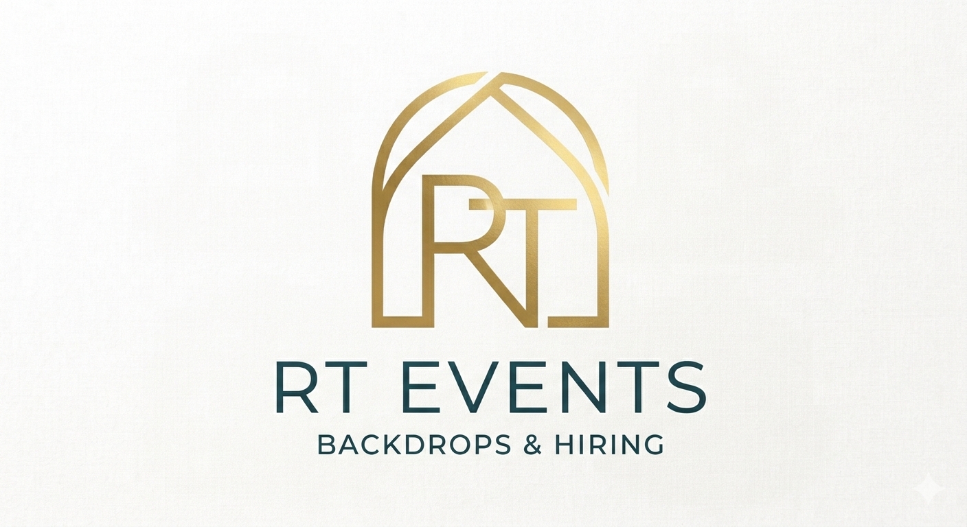R.T event backdrop and hiring